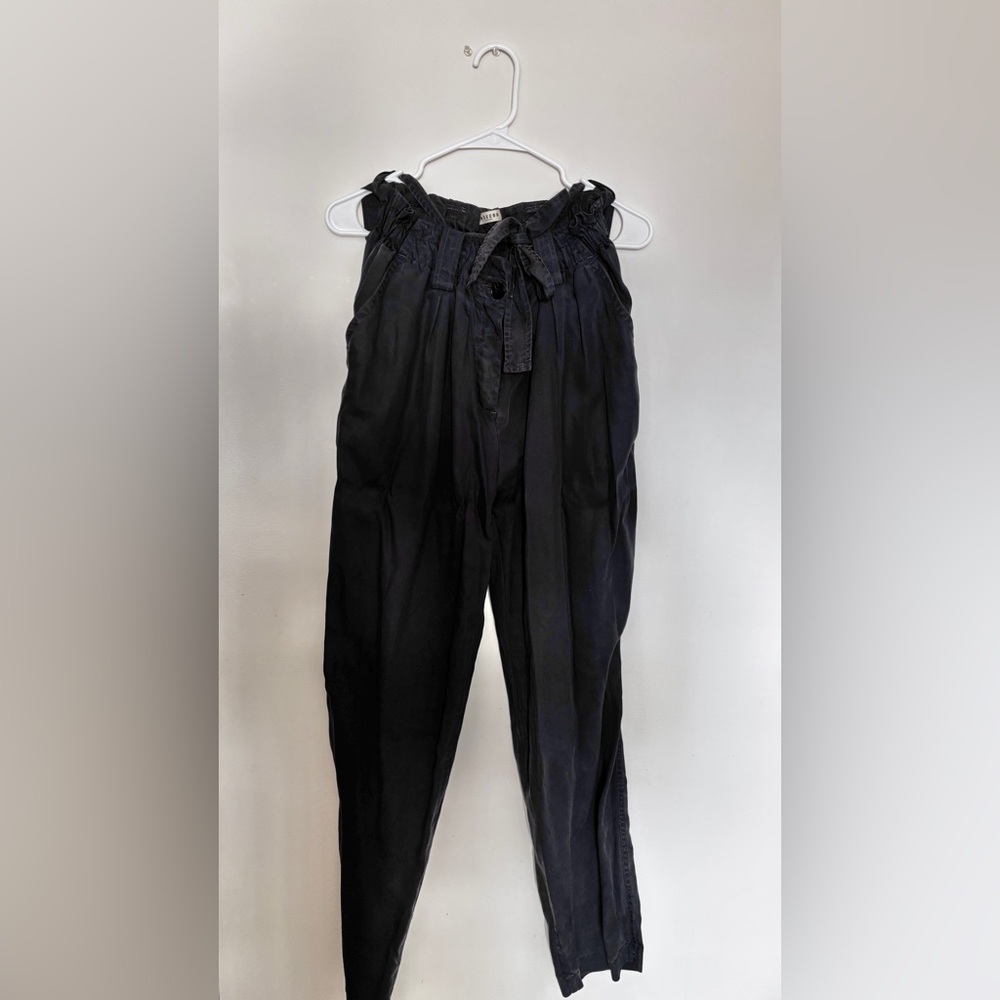 Masscob La Coruña Charcoal Grey Paperbag Waist Trousers